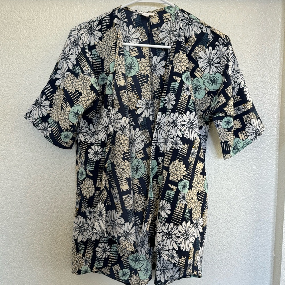 Floral Lularoe Open Front Layering Piece